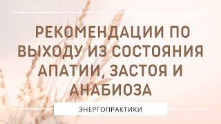 Выход из состояния апатии, стагнации и анабиоза