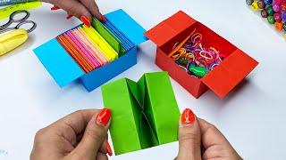 Оригами КОРОБОЧКА трансформер для мелочей БЕЗ КЛЕЯ ! Origami BOX transformer for small things