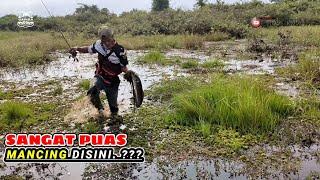 MOMEN LANGKA !!! MENCOBA MANCING DIPEDALAMAN HUTAN DURI IKANNYA GANAS²