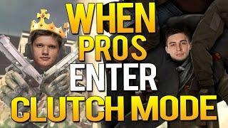 CS:GO - WHEN PRO PLAYERS ENTER CLUTCH MODE (CRAZY PLAYS)