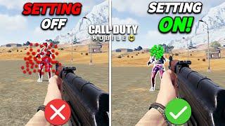 Top 25 BEST Settings In CODM BattleRoyale 2024 | Call Of Duty Mobile