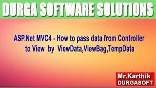 ASP Net MVC4 -  How to pass data from Controller to View  By  ViewData,ViewBag,TempData