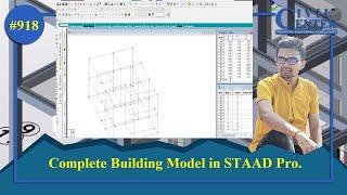 STAAD Pro. Tutorial, Complete Building Design Part 1