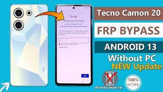 Tecno Camon 20 Frp Bypass Android 13 Without PC | Tecno Camon 20 (CK6) Google Account Bypass 2024 |