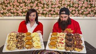 WIN £25 IF YOU CAN FINISH THIS UNBEATEN DONUT CHALLENGE FAST ENOUGH...VS. MY SISTER | BeardMeatsFood