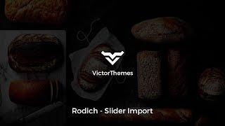 How to import slider revolution sliders in rodich theme?