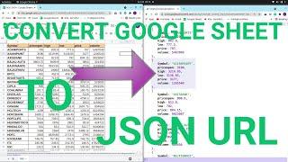 Convert Google Sheets Data into JSON URL using APP #script  | #googlesheets