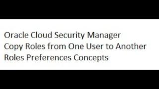 Copying of Roles from one user to another user.Copying of roles(prefix/suffix)