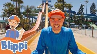 Blippi Rides Water Slides! | Learn With Blippi At A Water Park | Educational Videos For Kids