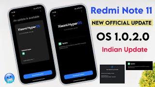 Redmi Note 11 New Update OS 1.0.2.0 HyperOS Update | New Officially Redmi Note 11 New Update 