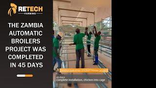 The Zambia Automatic Broilers project was completed in 45 days - RETECH Farming chicken cage