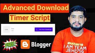 how to add download timer in post | blogger me download timer kaise lagaye