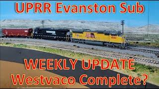 LAYOUT UPDATE - Ballast and Telephone Poles at Westvaco - UPRR Evanston Sub Large HO Scale Railroad