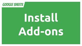 Google Sheets - Install Add ons