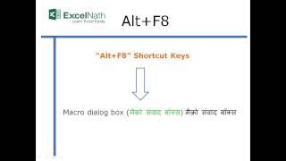 "Alt+F8"Shortcut Keys