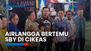 Bertemu SBY di Cikeas, Airlangga Hartarto Disambut AHY dan Ibas