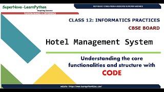 Class 12 | IP | Project | CBSE | Hotel Management System | Python CSV| DataFrame | Matplotlib