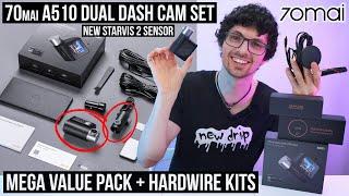 2024's Best Value Dash Cam Set! - 70mai A510 Dash Cam (Dual Channel Recording, 4G & Parking Guard)