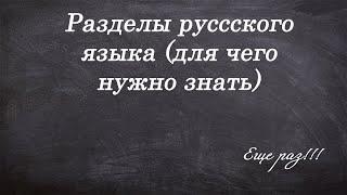 Разделы русского языка и с чем их едят