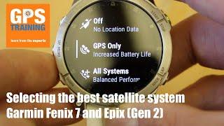 How to set up a Garmin Fenix 7 and Epix (Gen 2) - New satellite settings