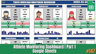 Google Sheets Athlete Wellness Monitoring Dashboard | Part 1