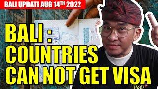 Bali Not All countries can get Visa - Bali travel regulation