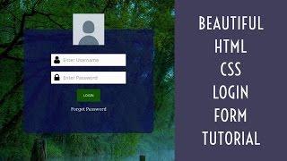 Beautiful HTML CSS Login Form Tutorial