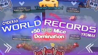 Transformice - C4deraa & Yrdmax: World Records // +50 Mice Domination