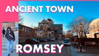 WINTER | WALK AROUND ANCIENT MARKET TOWN OF ROMSEY & THE ABBEY | ASMR