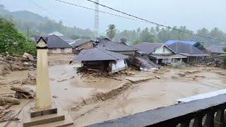 Sumatera B3rduk4!! Barusaja Bak Tanggul Jebol Banjir Tapsel