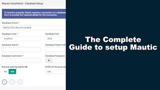 The Complete Guide to setup Mautic