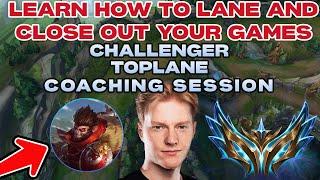 Challenger Top Lane Coaching | Learn How To Lane And Close Out Games | Hidon