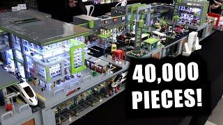 Huge LEGO Shopping Mall & Underground Train Station with 40,000 Pieces