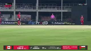 Watch Aaron Johnson’s 109* off 69 balls vs oman in the DesertCup T20i