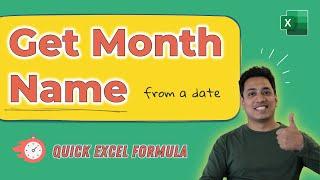 Get Month Name from a Date | Excel Formula | Learn Excel