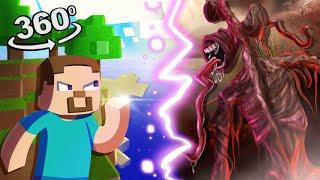 360° Video - Minecraft Steve Goes Into Siren Heads VR World (Minecraft X SIren Head) 4K Animation