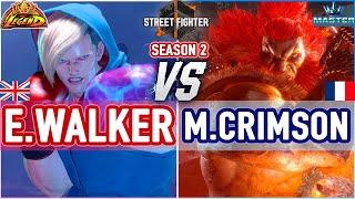 SF6  Ending Walker (Ed) vs Mister Crimson (Akuma)  SF6 High Level Gameplay