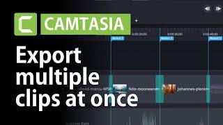 How to export multiple clips from SAME PROJECT in Camtasia