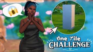 Beating the ONE TILE CHALLENGE?!  | The Sims 4 Challenges