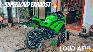 Trying loudest Exhaust on Kawasaki Ninja 300 | PS MotoTube | Gopro hero 7 black