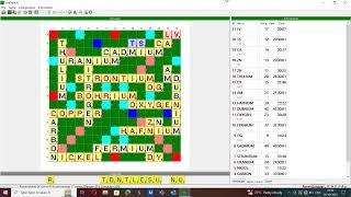 Scrabble with chemical elements and their symbols in Scrabble3D application