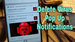 Delete Scam Virus Notification from Chrome browser. All Android phones. Free Method.