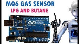 LPG GAS sensor(MQ6) using arduino uno in proteus