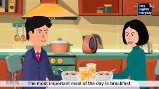 English Conversation about Breakfast | Daily Use English Sentences | Speak English with fluently