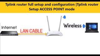 Tplink router WR840N full setup and configuration | Setup ACCESS POINT mode