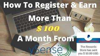 How to register & Earn over 100$ a month from ySense website with  Payment Proof 