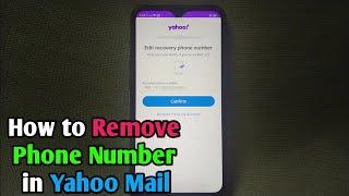 How to Remove Phone Number in Yahoo Mail