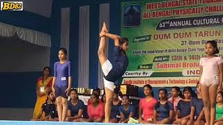 West Bengal State Yogasana Championship Classic@ age group 10-15Girls at Indira Maydan, Dumdum