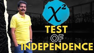 How to calculate chi square test of independence | Non parametric Tests | Chi-square test