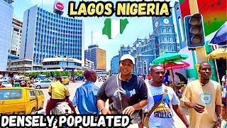 Shocking: Downtown Lagos Nigeria in 2024, 4K city center street tour 